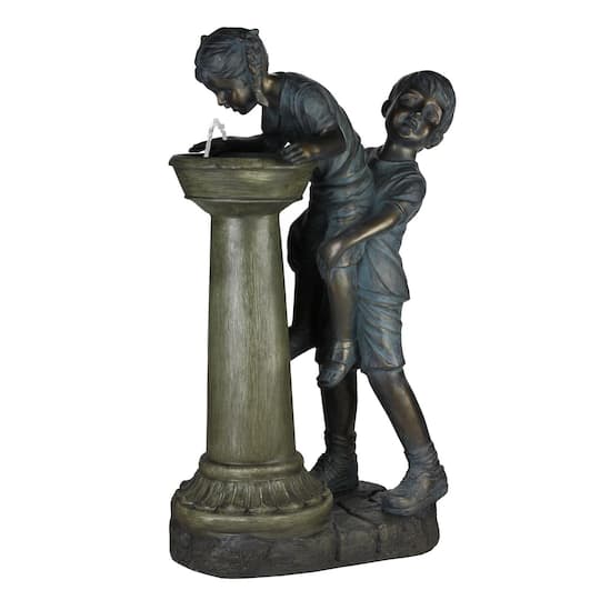 31" Bronze Fun at the Fountain Outdoor Water Fountain